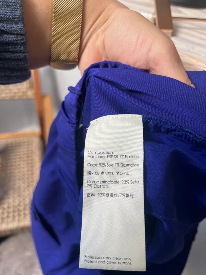 Pantalones plisados 3.1 Phillip Lim para mujer cintura elástica azul azulado para mujer talla 6 Foto 4 de 4