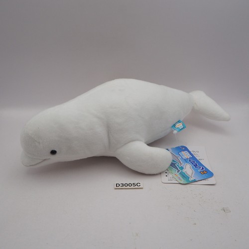 D3005C Ocean World Iruka Dolphin White Amuse Plush 8" Stuffed Toy Doll Japan - 第 1/15 張圖片