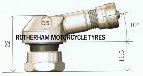 90 DEGREE MOTORBIKE MOTORCYCLE RACING TUBELESS TYRE VALVE HONDA YAMAHA 11.3MM - Imagen 2 de 2