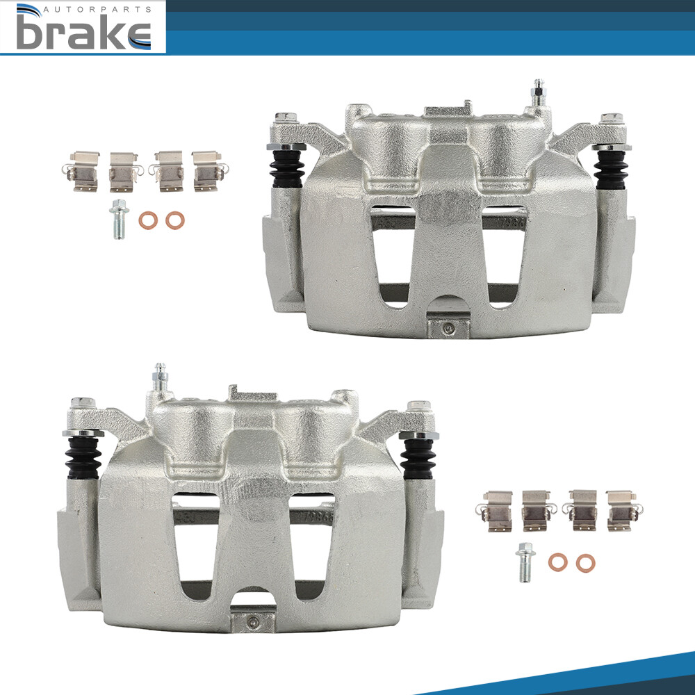 2Pcs Front Brake Calipers w/ Brackets for 2012-2020 Dodge Grand Caravan