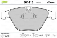 Valeo 301410 Bremsbelagsatz, Scheibenbremse FüR Bmw, BMW (Brillanz)