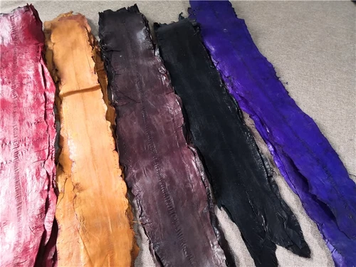 2x Real Fish Skin Leather Genuine Eel Leather Eel Fish Skin Material Craft - Picture 3 of 30