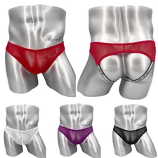 Men's Sexy Mesh Breathable Underwear Backless Pouch Jockstrap Briefs Thong