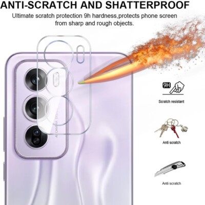 Coque Housse Etui + Verre Trempé Anti Espion pour Oppo Reno 12F / 8T