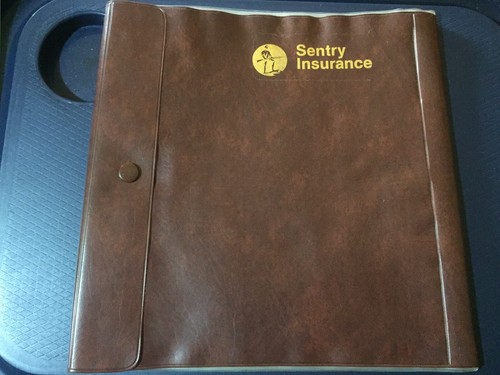 Vintage Sentry Insurance Plastic Folder