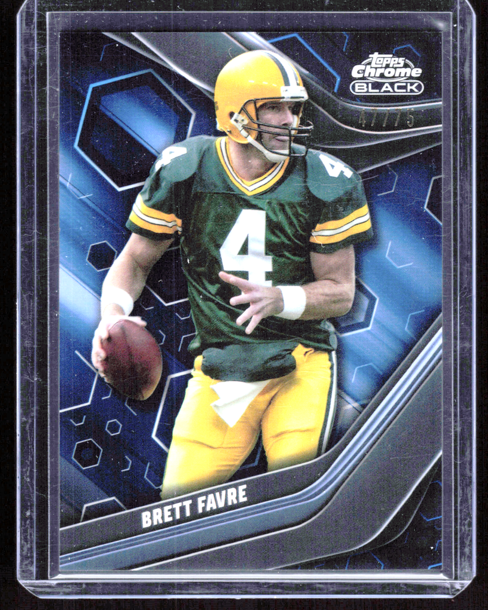2023 Topps Composite Chrome Black Brett Favre Blue Refractor /75 #119  Packers