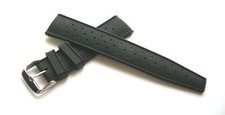 NosTROPIC XXL Black 20/18 or 22/20mm Rubber Watch Strap Quick Release Bars