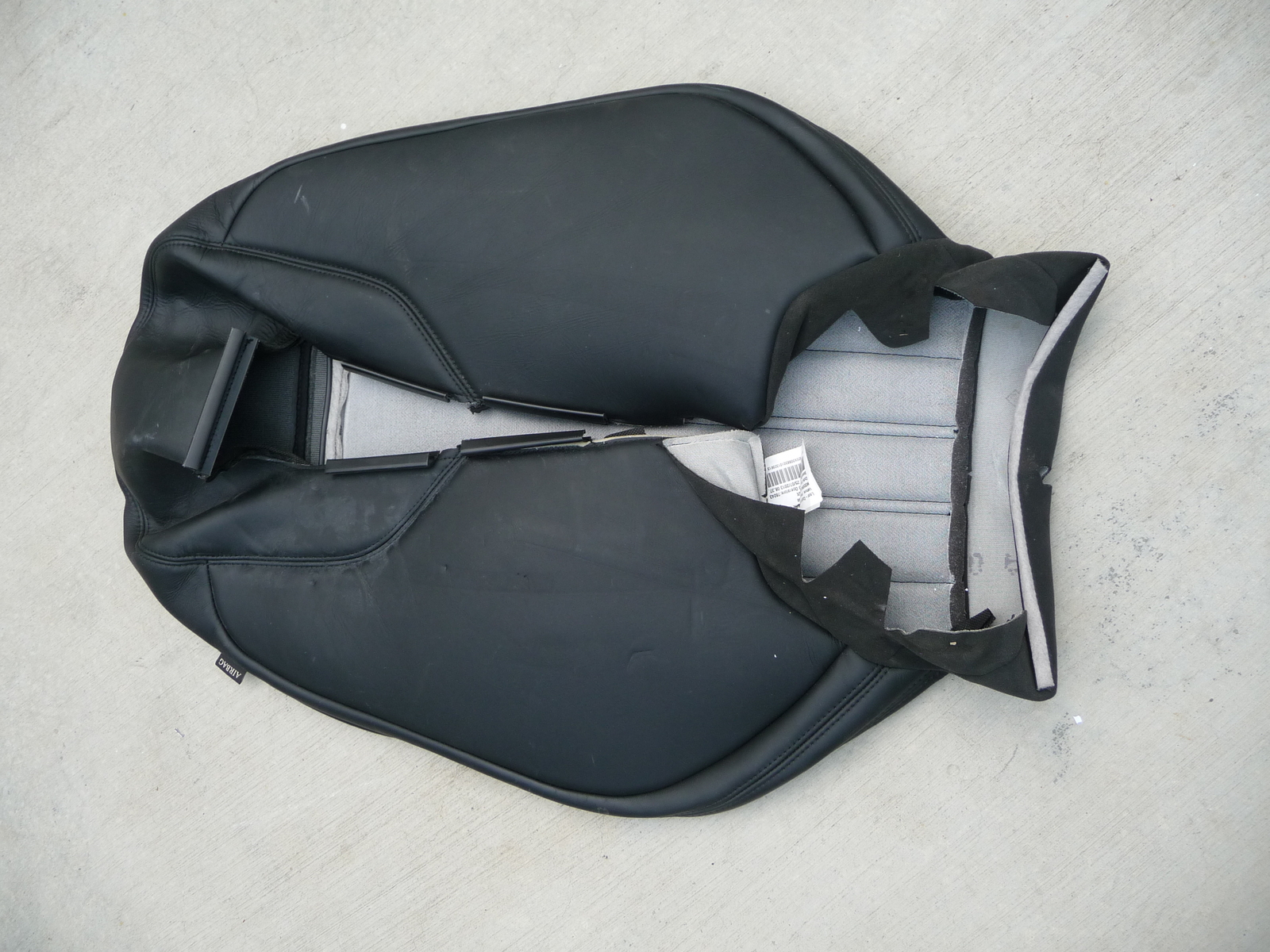 14-15 Maserati Quattroporte M156 Left Front Driver Backrest cover Leather Black