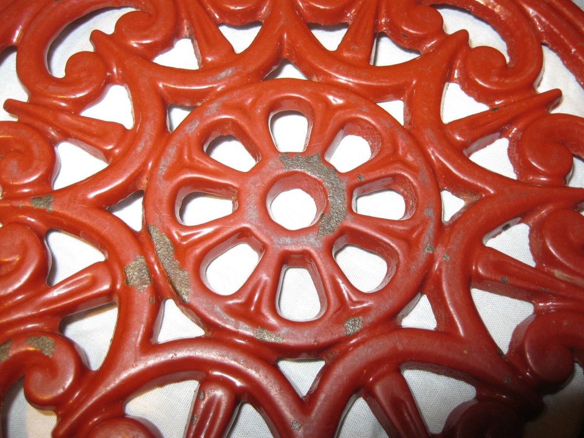 Dessous de plat roses rouges vintage art déco table fleur maison France N7024 Dessous de plat roses rouges vintage art déco table fleur maison France N7024