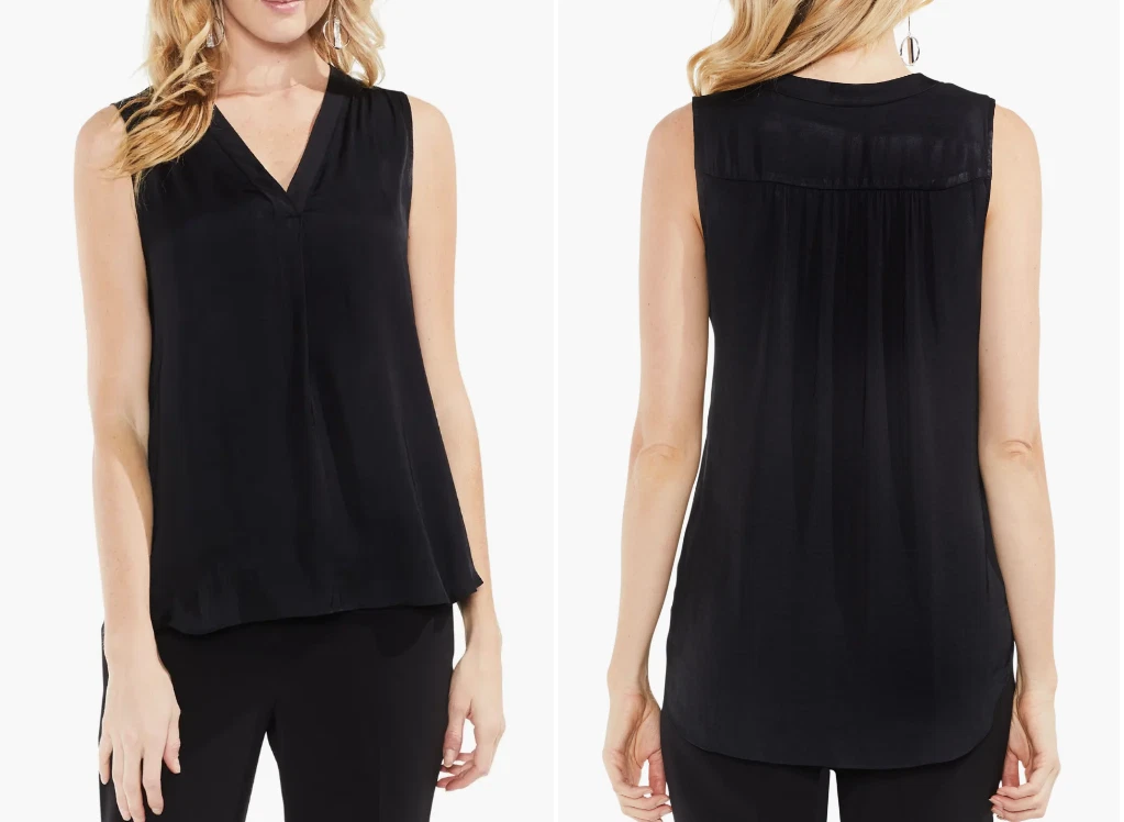 vince camuto rumpled satin blouse