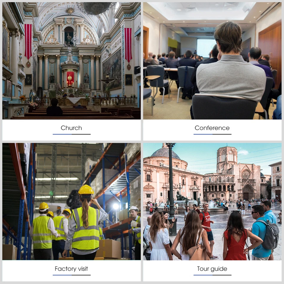 Retekess Wireless Tour Guide Audio System Mic 2 Transmitters 30 Receiver Meeting - Image 3 of 4