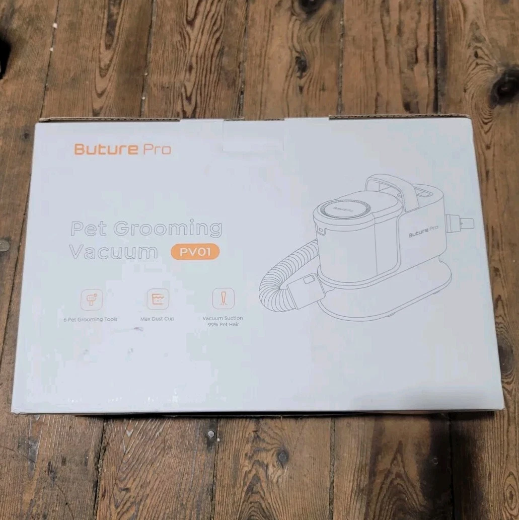 Buture Pro Pet Grooming Kit & Vacuum Suction 99% Pet Hair, Professional