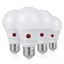 DEWENWILS Dusk to Dawn LED Sensor Light Bulb- 4 Pack Automatic On/Off, Daylight