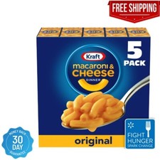 Kraft Original Mac N Cheese Macaroni and Cheese Dinner, 5 ct Pack, 7.25 oz Boxes