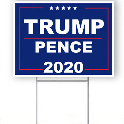 Details about   17" x 13" Trump Pence Yard Sign 2020 Keep American Great w/ Stake Sticker &Flags