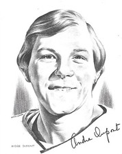 1973 CHARLES LINNETT LITHOGRAPH - ANDRE 'MOOSE' DUPONT PHILADELPHIA FLYERS !!