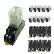 10 x DC12V Coil Power Relay 12A LY2NJ 8 Pin Plug in  Din Rail Socket Wholesale