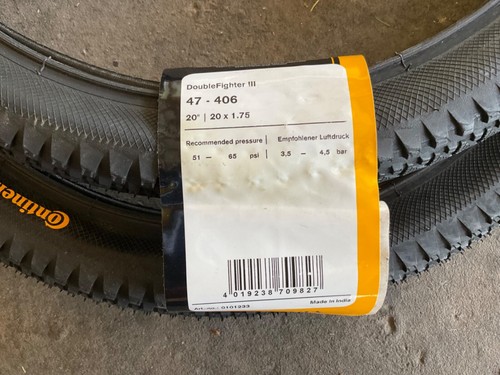 2x Continental Reifen Double Fighter III Draht 20x1,75-1,9Zoll 47-406mm schwarz - Bild 2 von 4