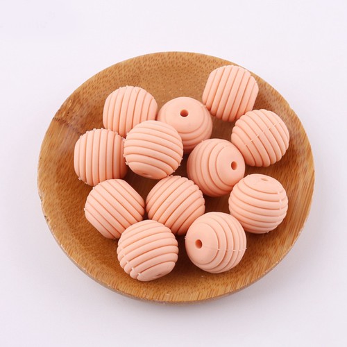 15mm Round Spiral Silicone Beads Jewelry Beads DIY Necklace Gift Bracelet Making - Picture 11 of 23