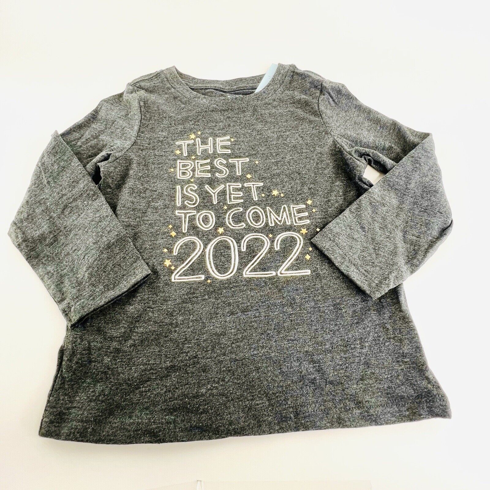 Camisa de manga larga Cat & Jack Boy ""The Best is Yet to Come 2022"" negra talla 3T