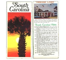 Vintage 1971 South Carolina Official State Highway Department Road Map 1-1-71 