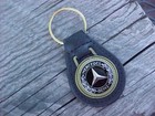 MERCEDES BENZ GOLD LEATHER KEY FOB VINTAGE NOS HI-QUALITY FINE TOP GRAIN