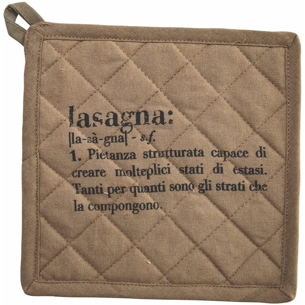 Villa D'Este Home Tivoli Victionary Pot Holder Lasagna 20 x 20 cm in Cotton