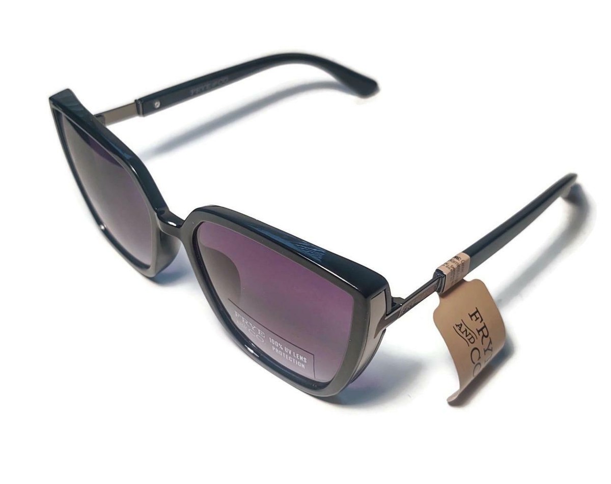 NWT Frye and Co. Black Cat Eye AH0421 00 UV Sunglasses +  display picture 3