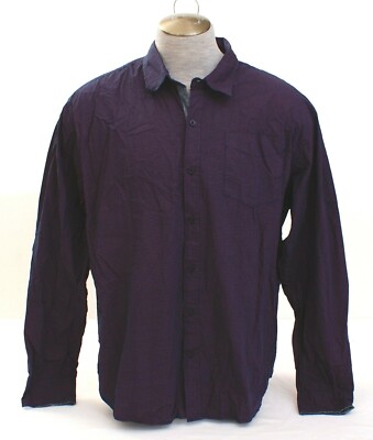 Monument Blue & Red Long Sleeve Button Front Shirt Men's NWT