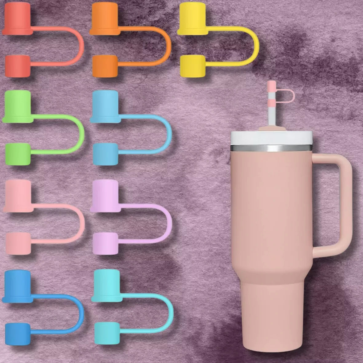 9-Pack Straw Covers Cap for Stanley Cup Stanley Straw Caps Compatible 40 oz Tips