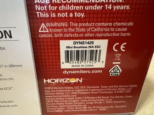 Dynamite Tazer 25A 25 Amp Mini Waterproof Brushless ESC DYNS1425 - Picture 4 of 4