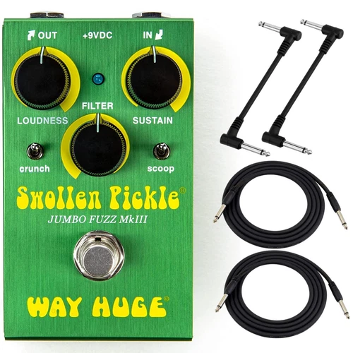 Way Huge Smalls WM41 Swollen Pickle Jumbo Fuzz Effects Pedal with Cables