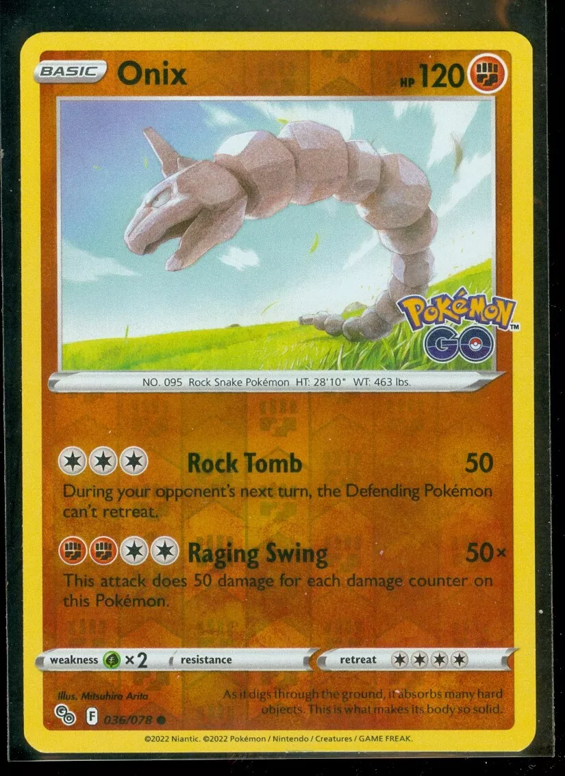 Onix 36/78 - Pokémon GO - Common - Pokemon Card TCG