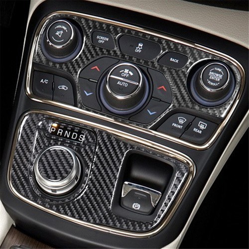 5X Carbon Fiber Center Console Inner Panel Cover Trim For Chrysler 200 2015-2017 - Picture 8 of 14
