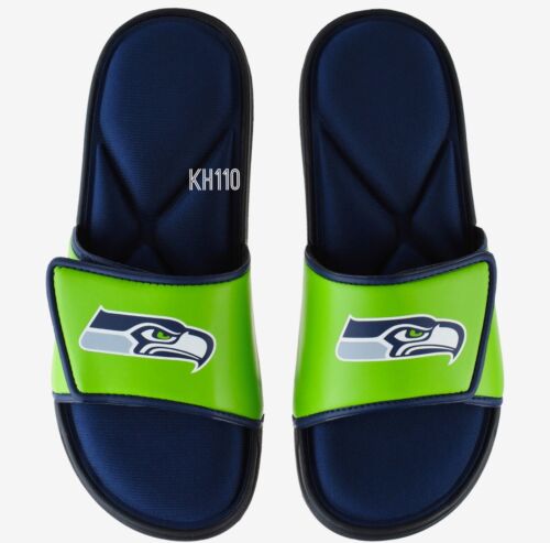 Seattle Seahawks NFL Deluxe Foam Sport Men's Slide Sandals - Photo 1/4