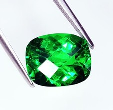 Cushion Cut Natural Tsavorite Garnet 10 Ct Loose Gemstone Certified Garnet  Gems