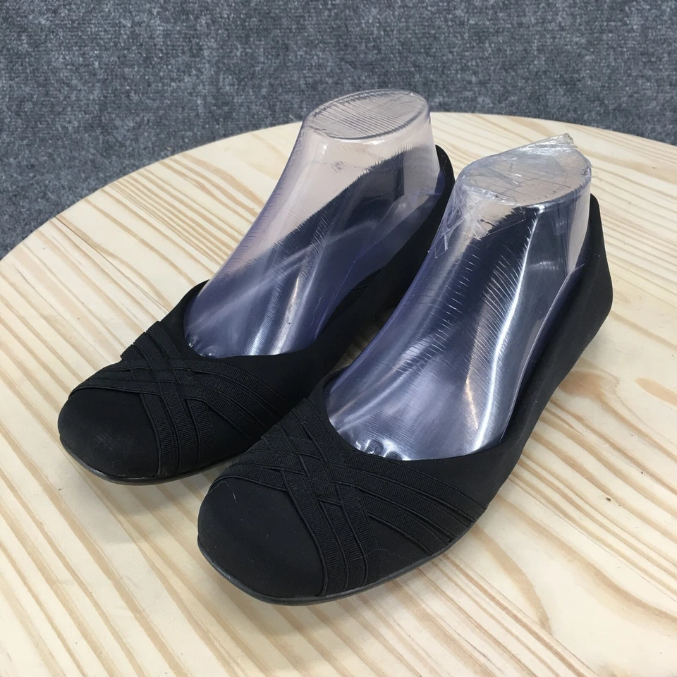 Mootsies Tootsies Zapatos Mujer 7.5 M Modelo Informal Sin Cordones Planos Tela Negra Foto 3 de 4