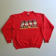 Vintage Disney World Minnie Mouse Crewneck Sweatshirt Size Xl Red Mickey INC