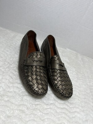 ROBERT ZUR Petra True Glove Woven Loafers Gray Metallic  display picture 2