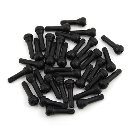 500pcs TR414 Snap-In Tire Wheel Valve Stems Medium Black Rubber Kit - Picture 6 of 6