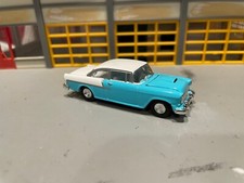 1/64 H.W. 55 CHEVY CPE/AQUA-WHITE/AQUA-WH INT/BLOWN 283/CHROME WHL./R RIDERS