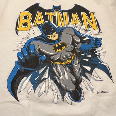 Vintage 80s BATMAN DC COMICS Graphic T Shirt Made in USA