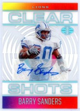 2021 Panini Illusions Football Clear Shots Autograph #CS-14 Barry Sanders 11/25