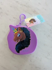 NWT Afro Unicorn Purple Pouch With Clip
