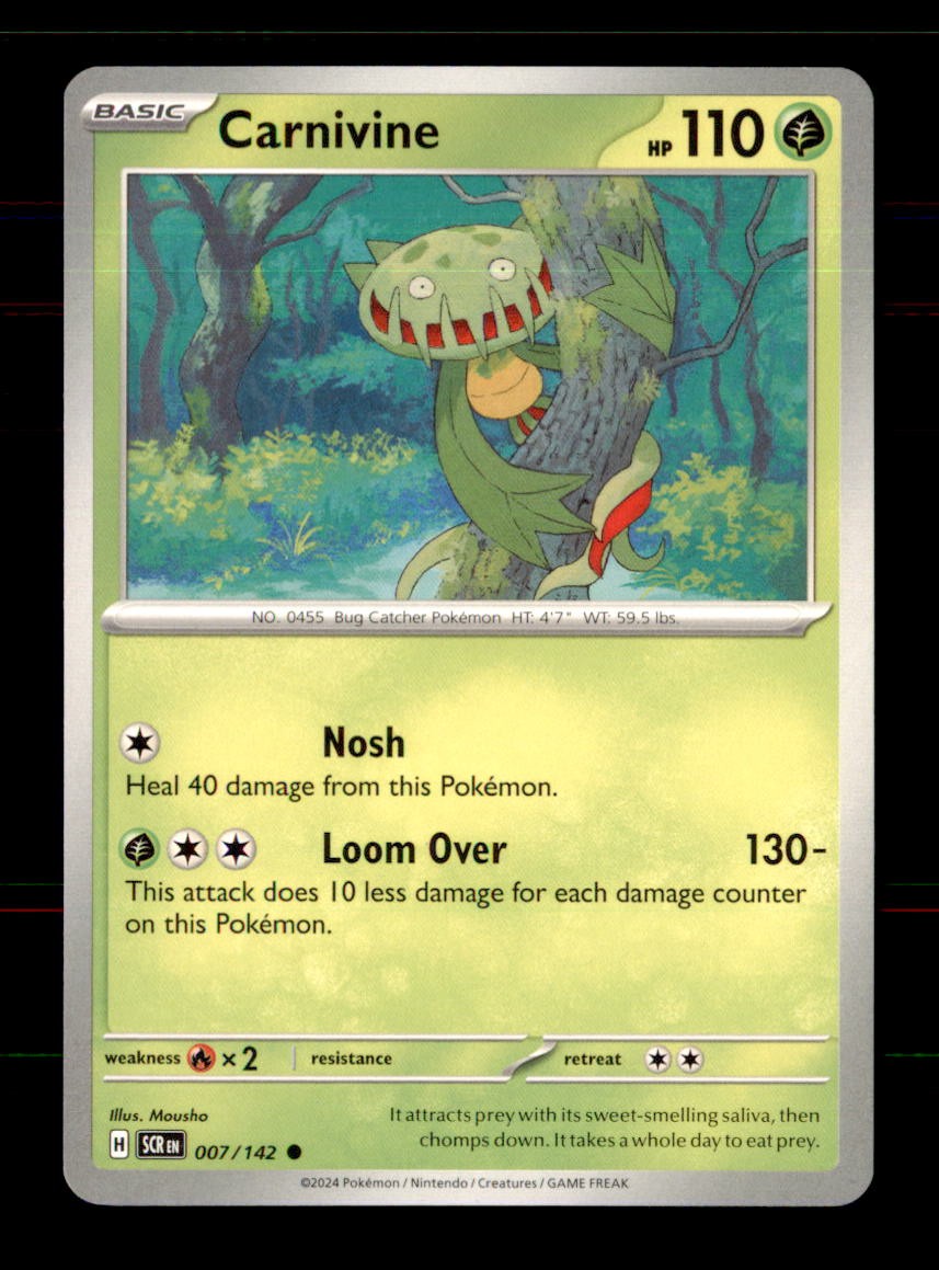 Carnivine 007/142 Common Stellar Crown Pokemon Near Mint