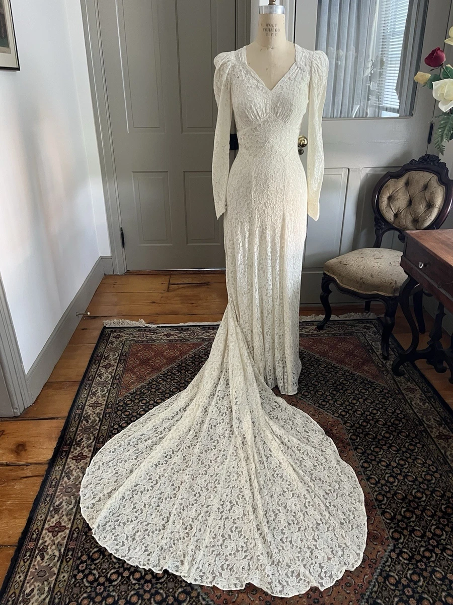 1940s Vintage Wedding Dresses & Veils for Women for sale - eBay