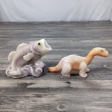 Vintage Candles Fish And Dinosaur Unused Lorelei Brand Made In USA Set of 2