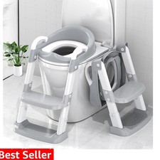 Potty Training Seat with Step Stool Ladder, Toddler Potty Training Toilet for...