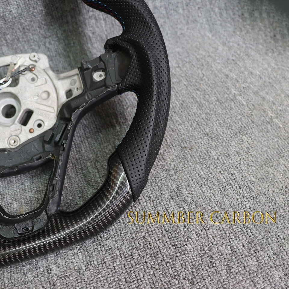 Volante de fibra de carbono real LED RPM compatível com BMW I8 2014-2024 - Imagem 3 de 4