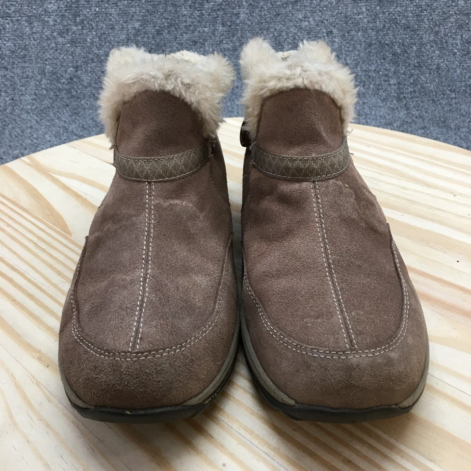 Easy Spirit Botas de Invierno Mujer 10 M Elevador de Esquí Cuero Marrón Imitación Piel Botón Foto 4 de 4